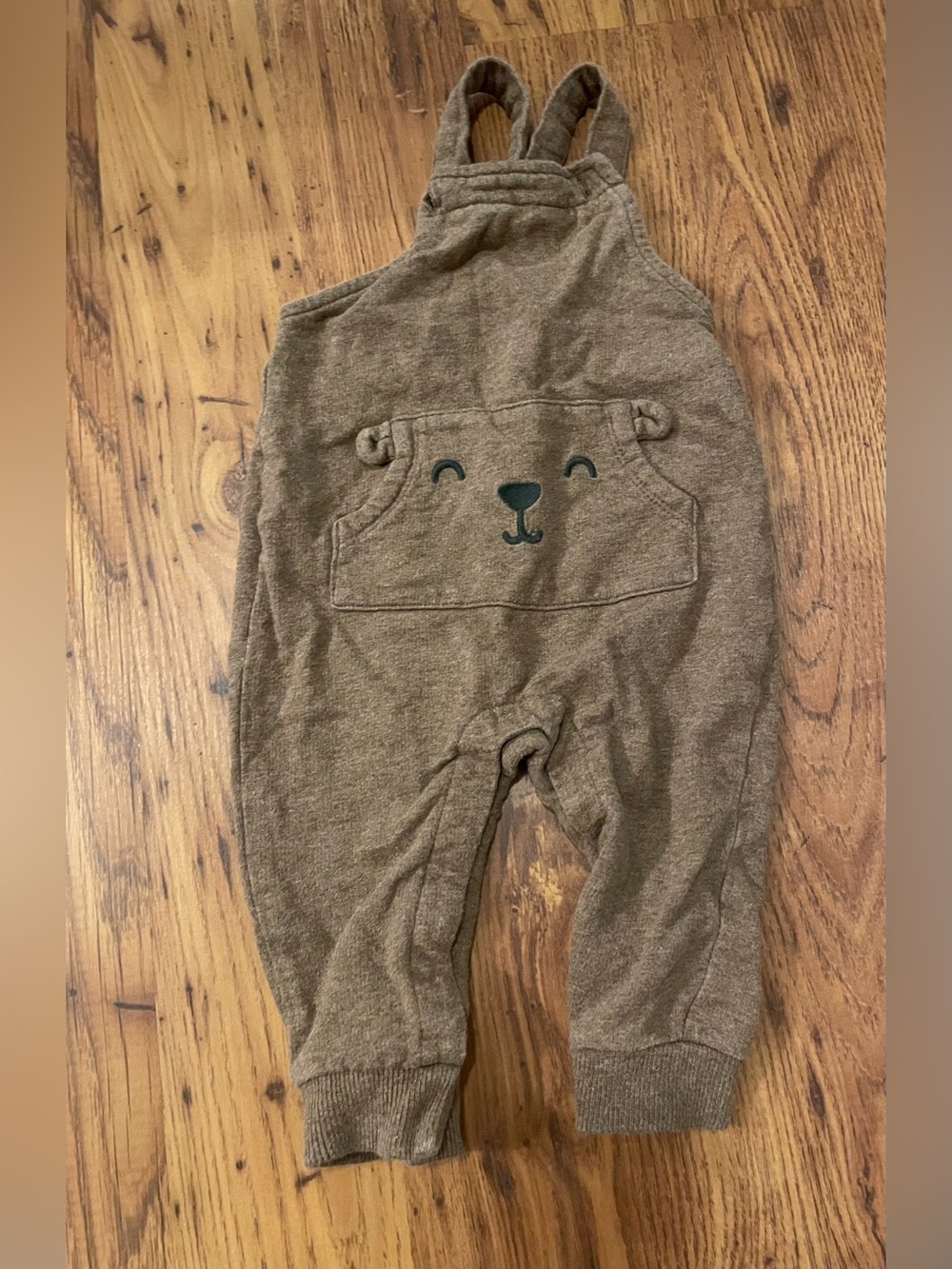 Carter's Brown Bear Face Overalls
